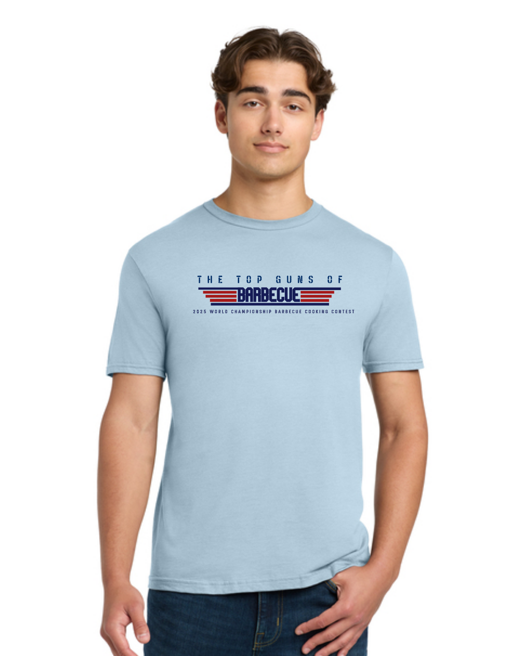 The Top Guns of Barbecue Shades | WCBCC25 Light Blue | Short Sleeve Shirt