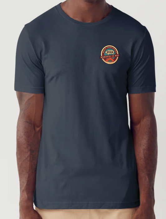 WCBCC24 Navy Short Sleeve Shirt | Y'all Cowboy Hat
